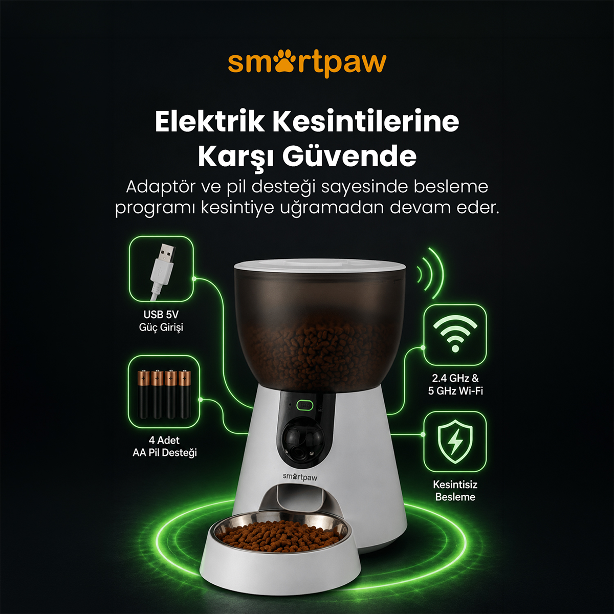Fresh Feeder Ultra 2K Kameralı Akıllı Otomatik Mama Kabı